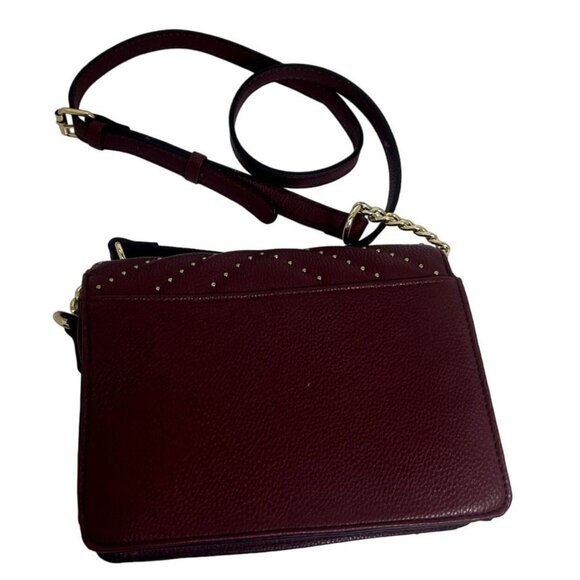 Marc New York Andrew Marc Studded Side Burgundy Crossbody Purse - Picture 7 of 8